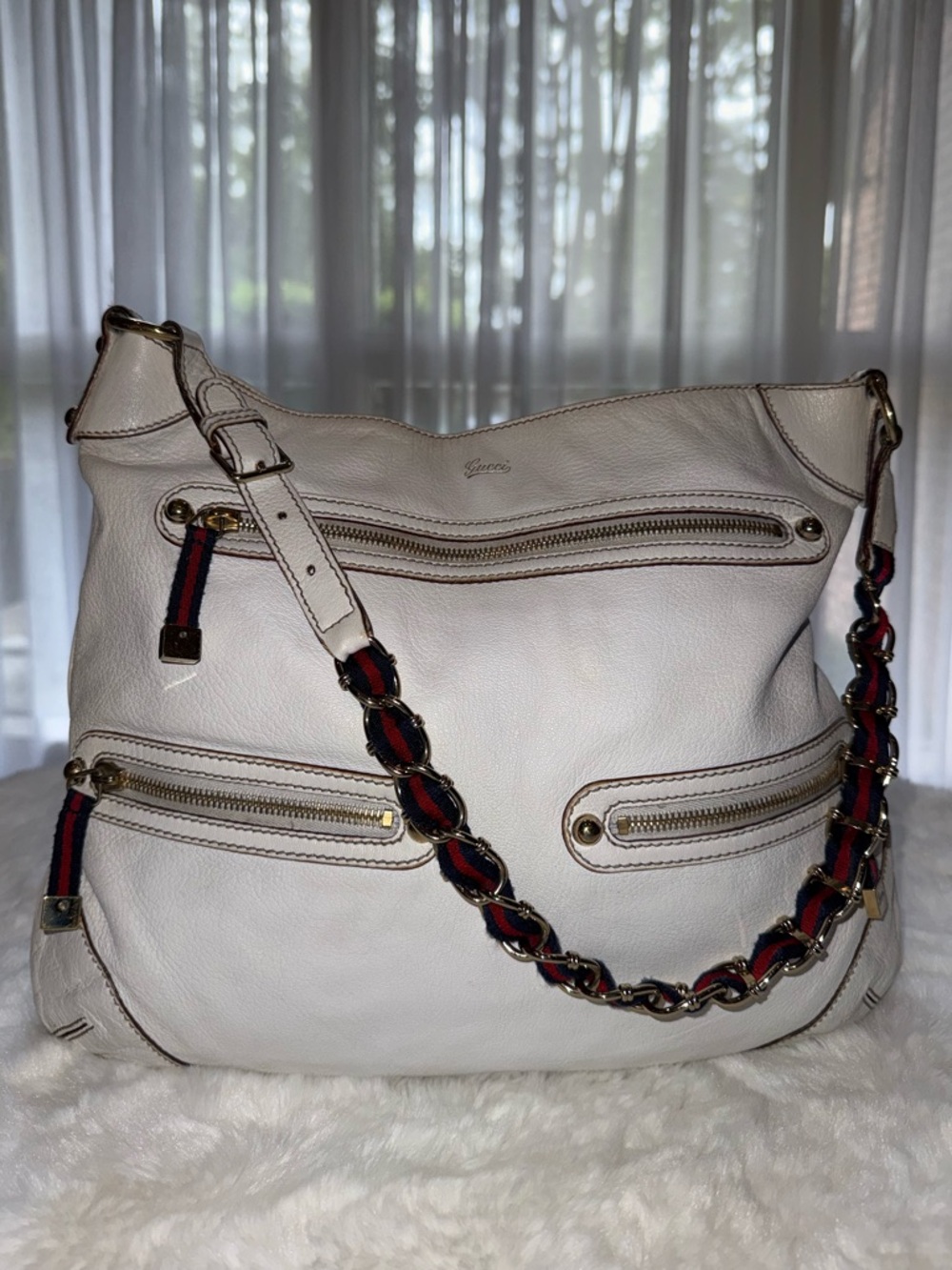 Gucci Capri Ranch Leather Hobo Chain Bag - Picture 14 of 14